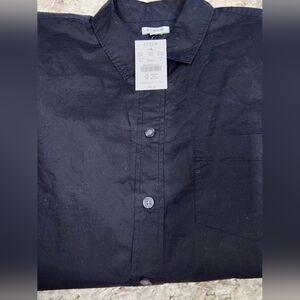 NWT Mens J Crew Button Down Dress Shirt Black Medium